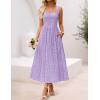 imageZESICA Womens Floral Halter Midi Dress 2026 Casual Elegant Sleeveless Flowy A Line Wedding Guest Cocktail DressesPurple