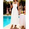 imageZESICA Womens Floral Halter Midi Dress 2026 Casual Elegant Sleeveless Flowy A Line Wedding Guest Cocktail DressesWhite
