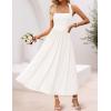 imageZESICA Womens Floral Halter Midi Dress 2026 Casual Elegant Sleeveless Flowy A Line Wedding Guest Cocktail DressesWhite