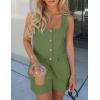 imageZESICA Womens Summer 2 Piece Short Sets 2026 Suit Vest Tops and Shorts Matching Set Business Casual OutfitsGreen
