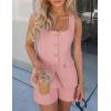 imageZESICA Womens Summer 2 Piece Short Sets 2026 Suit Vest Tops and Shorts Matching Set Business Casual OutfitsPink