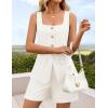 imageZESICA Womens Summer 2 Piece Short Sets 2026 Suit Vest Tops and Shorts Matching Set Business Casual OutfitsWhite