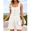 imageZESICA Womens Summer 2 Piece Short Sets 2026 Suit Vest Tops and Shorts Matching Set Business Casual OutfitsWhite
