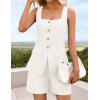 imageZESICA Womens Summer 2 Piece Short Sets 2026 Suit Vest Tops and Shorts Matching Set Business Casual OutfitsWhite