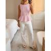 imageZESICA Peplum Tank Top for Women Trendy Summer 2026 Babydoll Sleeveless Business Casual Dressy Tops Work Shirt BlousePink