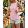 imageZESICA Peplum Tank Top for Women Trendy Summer 2026 Babydoll Sleeveless Business Casual Dressy Tops Work Shirt BlousePink