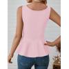 imageZESICA Peplum Tank Top for Women Trendy Summer 2026 Babydoll Sleeveless Business Casual Dressy Tops Work Shirt BlousePink