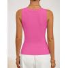 imageZESICA Womens 2026 Summer V Neck Tank Tops Spring Sleeveless Lace Trim Ribbed Knit Casual Going Out Cami ShirtsHotpink
