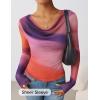 imageZESICA Womens Floral Mesh Long Sleeve Tops 2026 Fall Cowl Neck Slim Fit Going Out Y2k Shirts Trendy Date Night OutfitsPurple