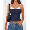 imageZESICA Womens Sleeveless Lace Camisole Tops Summer 2026 Spaghetti Strap Tank Top Y2k Sexy Going Out Trendy ShirtsNavy