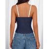imageZESICA Womens Sleeveless Lace Camisole Tops Summer 2026 Spaghetti Strap Tank Top Y2k Sexy Going Out Trendy ShirtsNavy