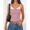 imageZESICA Womens Sleeveless Lace Camisole Tops Summer 2026 Spaghetti Strap Tank Top Y2k Sexy Going Out Trendy ShirtsPink