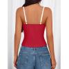 imageZESICA Womens Sleeveless Lace Camisole Tops Summer 2026 Spaghetti Strap Tank Top Y2k Sexy Going Out Trendy ShirtsRed