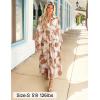 imageZESICA Womens Spring Floral Long Sleeve Maxi Dresses 2026 Casual Button Belted Chiffon Boho Wedding Guest Party DressBrown
