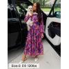 imageZESICA Womens Spring Floral Long Sleeve Maxi Dresses 2026 Casual Button Belted Chiffon Boho Wedding Guest Party DressPurple