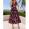 imageZESICA Womens Summer Boho Floral Sleeveless Midi Dress 2026 V Neck A Line Flowy Casual Beach Long Dresses with PocketsBlack