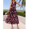 imageZESICA Womens Summer Boho Floral Sleeveless Midi Dress 2026 V Neck A Line Flowy Casual Beach Long Dresses with PocketsBlack