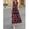 imageZESICA Womens Summer Boho Floral Sleeveless Midi Dress 2026 V Neck A Line Flowy Casual Beach Long Dresses with PocketsBlack