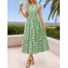 imageZESICA Womens Summer Boho Floral Sleeveless Midi Dress 2026 V Neck A Line Flowy Casual Beach Long Dresses with PocketsGreen