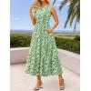 imageZESICA Womens Summer Boho Floral Sleeveless Midi Dress 2026 V Neck A Line Flowy Casual Beach Long Dresses with PocketsGreen