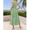 imageZESICA Womens Summer Boho Floral Sleeveless Midi Dress 2026 V Neck A Line Flowy Casual Beach Long Dresses with PocketsGreen