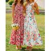imageZESICA Womens Summer Boho Floral Sleeveless Midi Dress 2026 V Neck A Line Flowy Casual Beach Long Dresses with PocketsPink