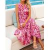 imageZESICA Womens Summer Boho Floral Sleeveless Midi Dress 2026 V Neck A Line Flowy Casual Beach Long Dresses with PocketsRose