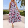 imageZESICA Womens Summer Boho Floral Sleeveless Midi Dress 2026 V Neck A Line Flowy Casual Beach Long Dresses with PocketsSky Blue