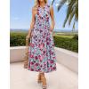 imageZESICA Womens Summer Boho Floral Sleeveless Midi Dress 2026 V Neck A Line Flowy Casual Beach Long Dresses with PocketsSky Blue