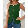 imageZESICA Womens Summer Sleeveless Suit Vest 2026 Boat Neck Button Down Formal Business Casual Trendy Work Blazer WaistcoatGreen