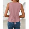imageZESICA Womens Summer Sleeveless Suit Vest 2026 Boat Neck Button Down Formal Business Casual Trendy Work Blazer WaistcoatPink