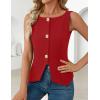 imageZESICA Womens Summer Sleeveless Suit Vest 2026 Boat Neck Button Down Formal Business Casual Trendy Work Blazer WaistcoatRed