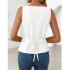 imageZESICA Womens Summer Sleeveless Suit Vest 2026 Boat Neck Button Down Formal Business Casual Trendy Work Blazer WaistcoatWhite