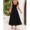 imageZESICA Womens Summer Spaghetti Strap Maxi Dress 2026 Tie Shoulder Square Neck Flowy Wedding Guest Party Beach Long DressesBlack