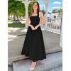 imageZESICA Womens Summer Spaghetti Strap Maxi Dress 2026 Tie Shoulder Square Neck Flowy Wedding Guest Party Beach Long DressesBlack