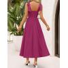 imageZESICA Womens Summer Spaghetti Strap Maxi Dress 2026 Tie Shoulder Square Neck Flowy Wedding Guest Party Beach Long DressesEggplant