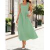 imageZESICA Womens Summer Spaghetti Strap Maxi Dress 2026 Tie Shoulder Square Neck Flowy Wedding Guest Party Beach Long DressesGreen