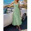 imageZESICA Womens Summer Spaghetti Strap Maxi Dress 2026 Tie Shoulder Square Neck Flowy Wedding Guest Party Beach Long DressesGreen