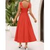 imageZESICA Womens Summer Spaghetti Strap Maxi Dress 2026 Tie Shoulder Square Neck Flowy Wedding Guest Party Beach Long DressesWatermelon
