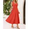 imageZESICA Womens Summer Spaghetti Strap Maxi Dress 2026 Tie Shoulder Square Neck Flowy Wedding Guest Party Beach Long DressesWatermelon