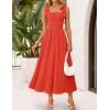 imageZESICA Womens Summer Spaghetti Strap Maxi Dress 2026 Tie Shoulder Square Neck Flowy Wedding Guest Party Beach Long DressesWatermelon