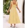 imageZESICA Womens Summer Spaghetti Strap Maxi Dress 2026 Tie Shoulder Square Neck Flowy Wedding Guest Party Beach Long DressesYellow