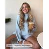 imageZESICA Womens Turtleneck Sweaters Dressy Casual Oversized Long Sleeve Knitted Chunky Pullover Sweater Jumper TopsLight Blue