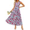 imageZESICA Womens Summer Boho Floral Sleeveless Midi Dress 2026 V Neck A Line Flowy Casual Beach Long Dresses with PocketsSky Blue