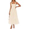 imageZESICA Womens Summer Sleeveless Floral Midi Dresses 2026 Halter Neck Wedding Guest Cocktail Party Flowy A Line Long DressApricot