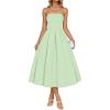 imageZESICA Womens Summer Strapless Cocktail Dresses 2026 Elegant Off Shoulder Flowy A Line Wedding Guest Party Midi DressLightgreen