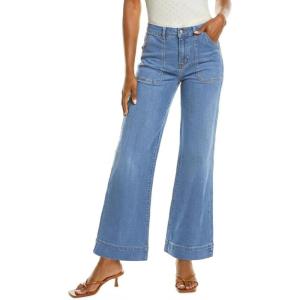 imageZESICA Wide Leg Jeans for Women Trendy High Waisted Strechy Loose Straight Denim Pants with PocketsSkyblue