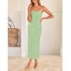 imageZESICA Womens 2026 Summer Boho Floral Strapless Bodycon Midi Dress Off Shoulder Tube Beach Cocktail Party Long DressesGreen