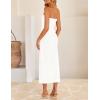 imageZESICA Womens 2026 Summer Boho Floral Strapless Bodycon Midi Dress Off Shoulder Tube Beach Cocktail Party Long DressesWhite