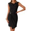 imageZESICA Summer Wedding Guest Dresses for Women 2026 Bodycon Formal Cocktail Party Short DressBlack